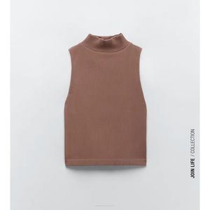 Zara Seamless Mock Neck Tank Top